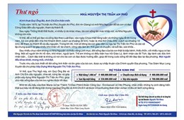 Thư ngỏ giúp xây dựng Nhà nguyện thị trấn An Phú